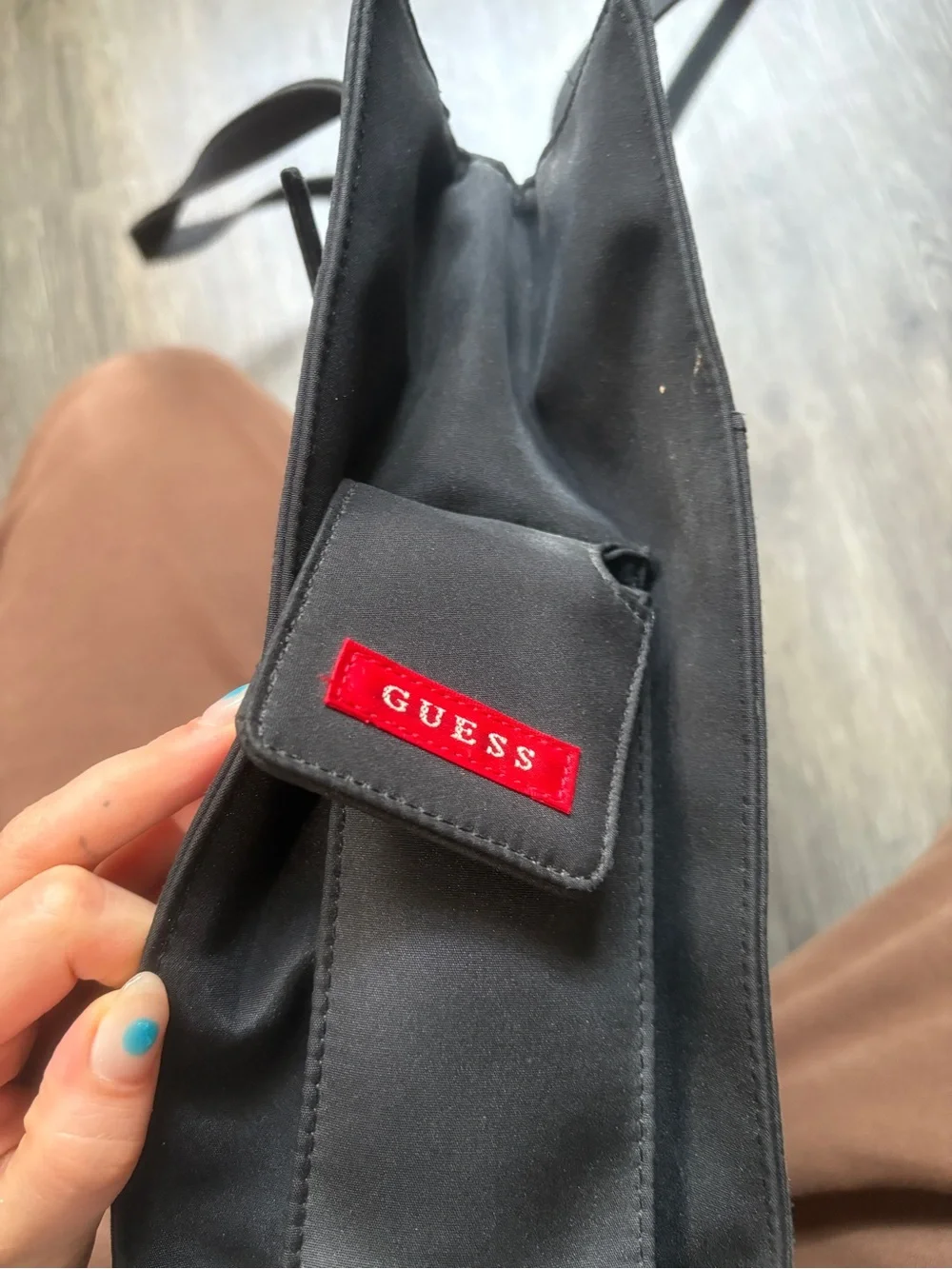 Guess Black Tote Bag with Magnetic Closure | Everyday Designer Tote